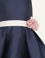 Audrey Duchess Twill Bridesmaid Dress, Blue (NAVY), large