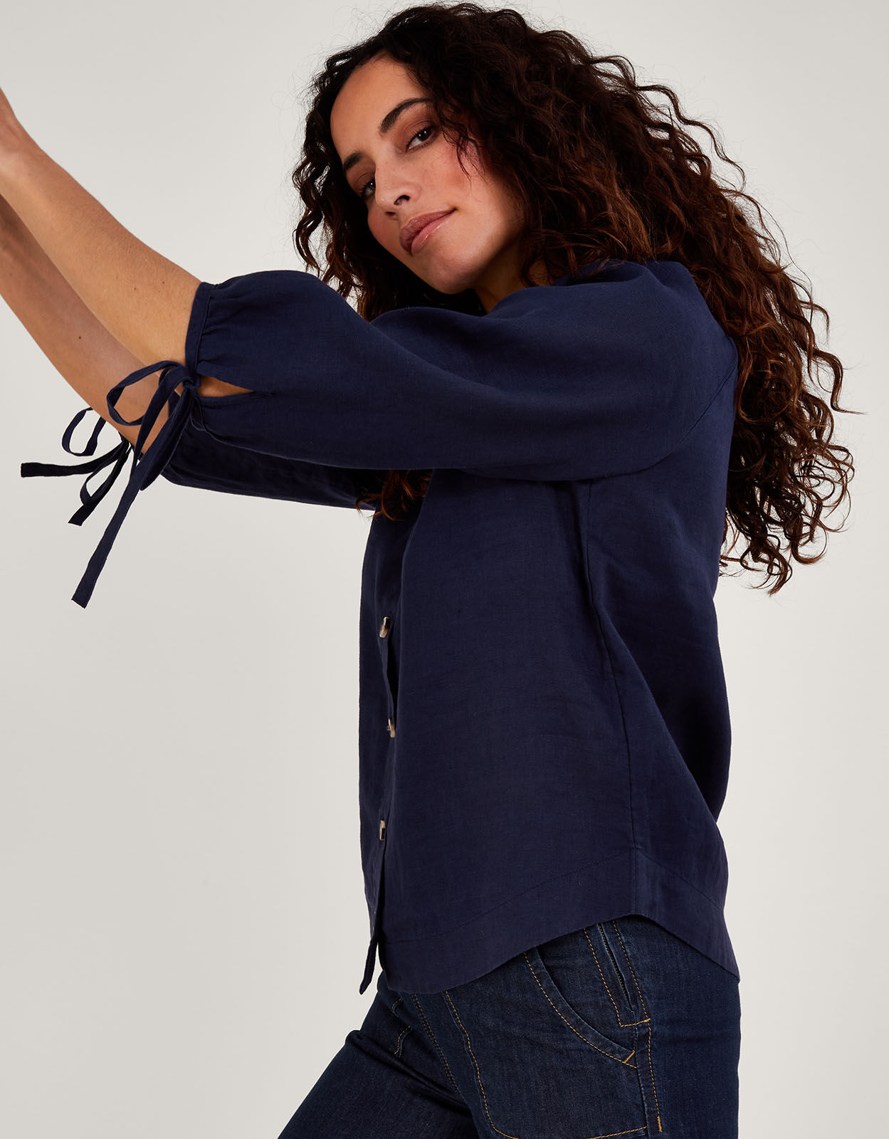 Monsoon linen outlet tops