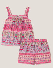 Floral Print Short Pyjama Set, Multi (MULTI), large