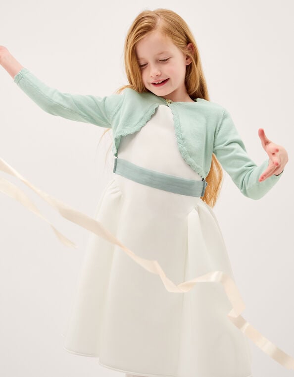 Maeve Bow Button Cardigan, Ivory (IVORY), large