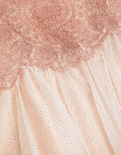 Baby Estella Embroidered Tulle Dress, Pink (PINK), large