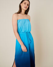 Ombre Bandeau Dress in LENZING™ ECOVERO™, Purple (PURPLE), large
