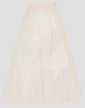 Rosie Embroidered Floral Wedding Skirt, Ivory (IVORY), large