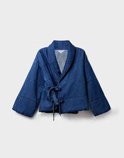 East Reyna Denim Padded Jacket, Blue (INDIGO), large