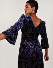 Serenity Velvet Dress, Black (BLACK), large
