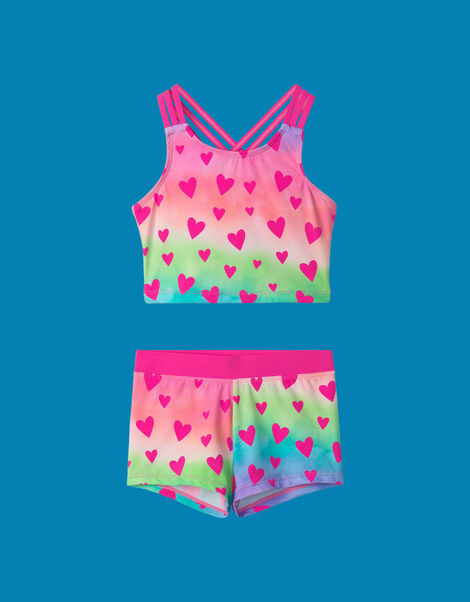 Hatley Heart Print Two-Piece Swimsuit, Multi (MULTI), large
