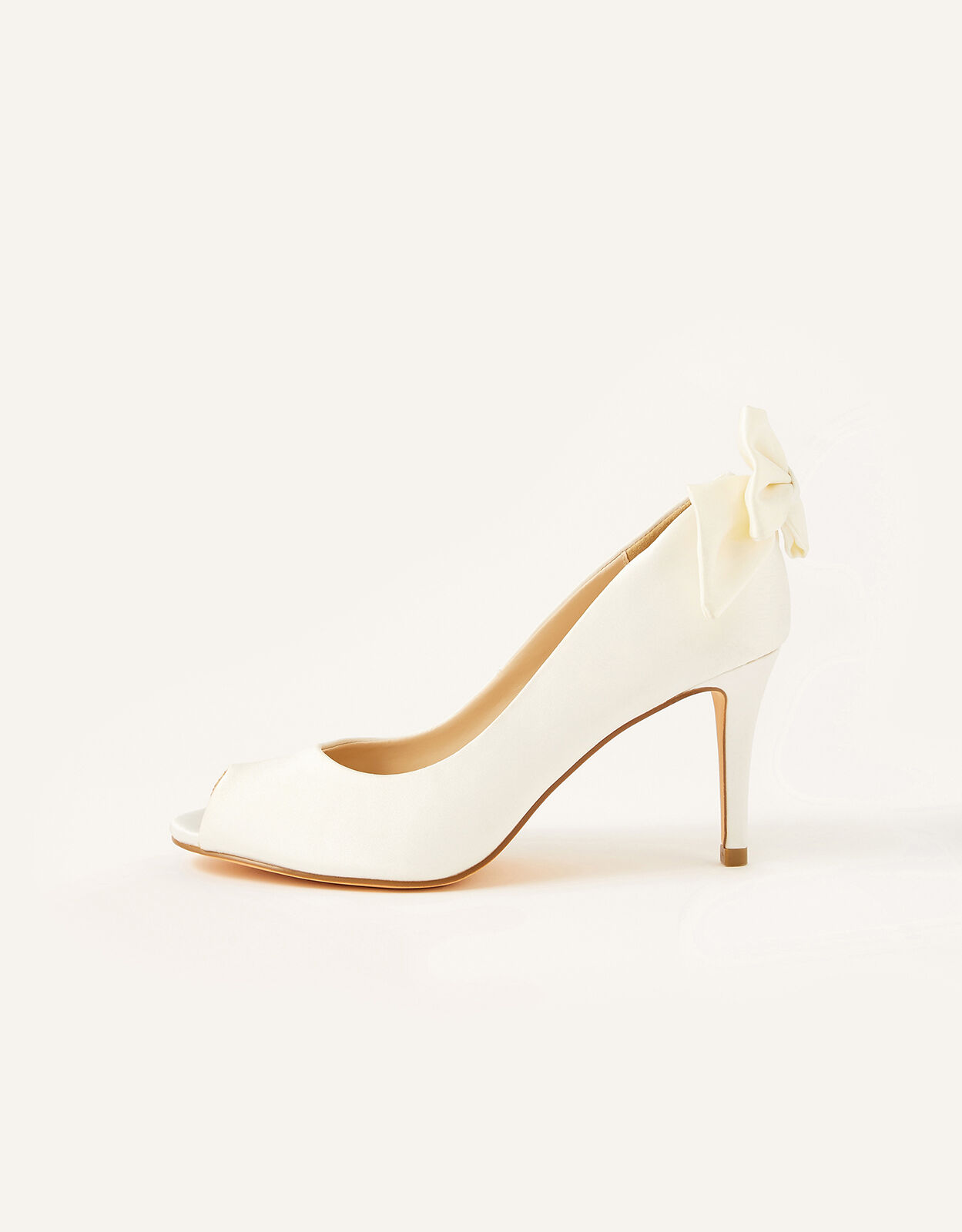 ivory peep toe heels