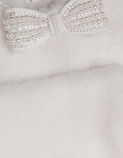 Lara Faux Fur Cardigan, Ivory (IVORY), large