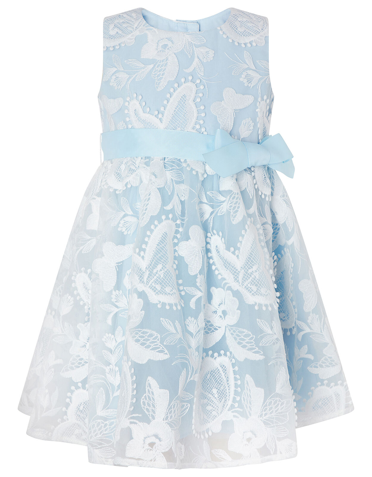 Baby Sophia Embroidered Butterfly Dress Blue