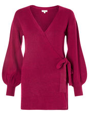 Wrap Knit Cardigan, Pink (PINK), large