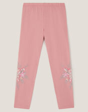 Butterfly Embellished Leggings, Pink (PINK), large
