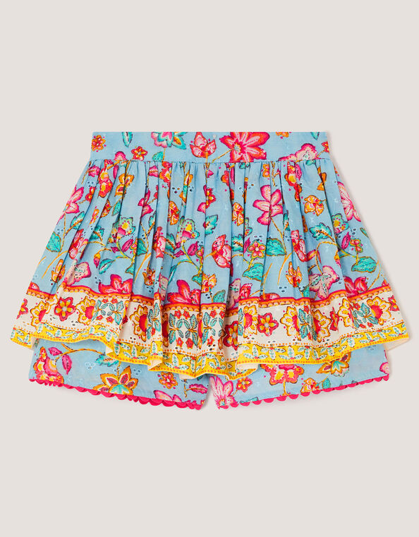 Adara Floral Print Skort, Blue (BLUE), large