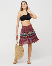 Tamalia Printed Flippy Skirt in LENZING™ ECOVERO™, Pink (PINK), large