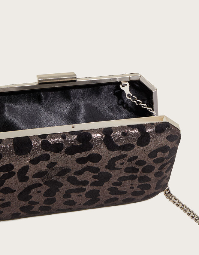 Leopard Marble Clutch Bag, , large