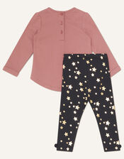 Baby Owl Sweatshirt and Leggings, Purple (PURPLE), large