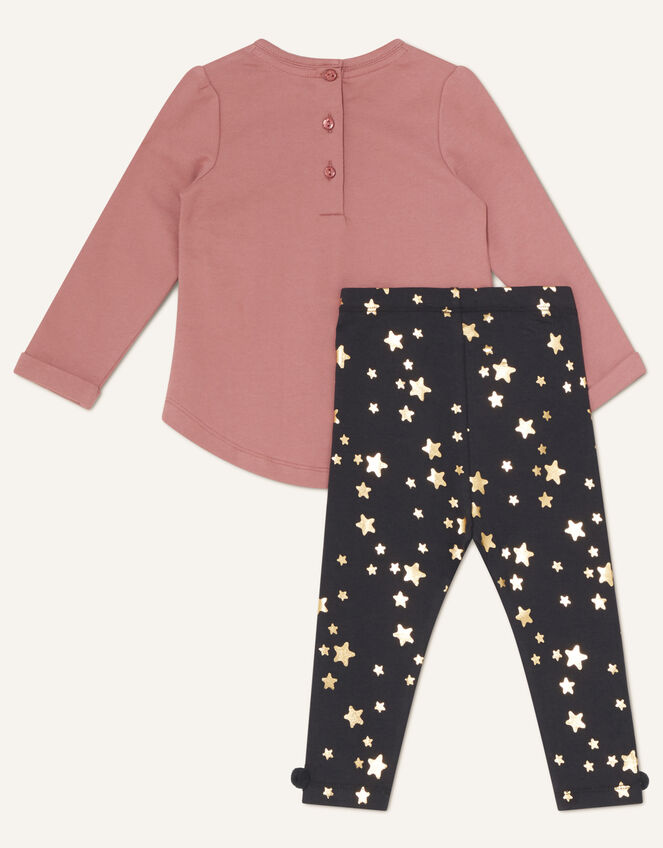 Baby Owl Sweatshirt and Leggings, Purple (PURPLE), large
