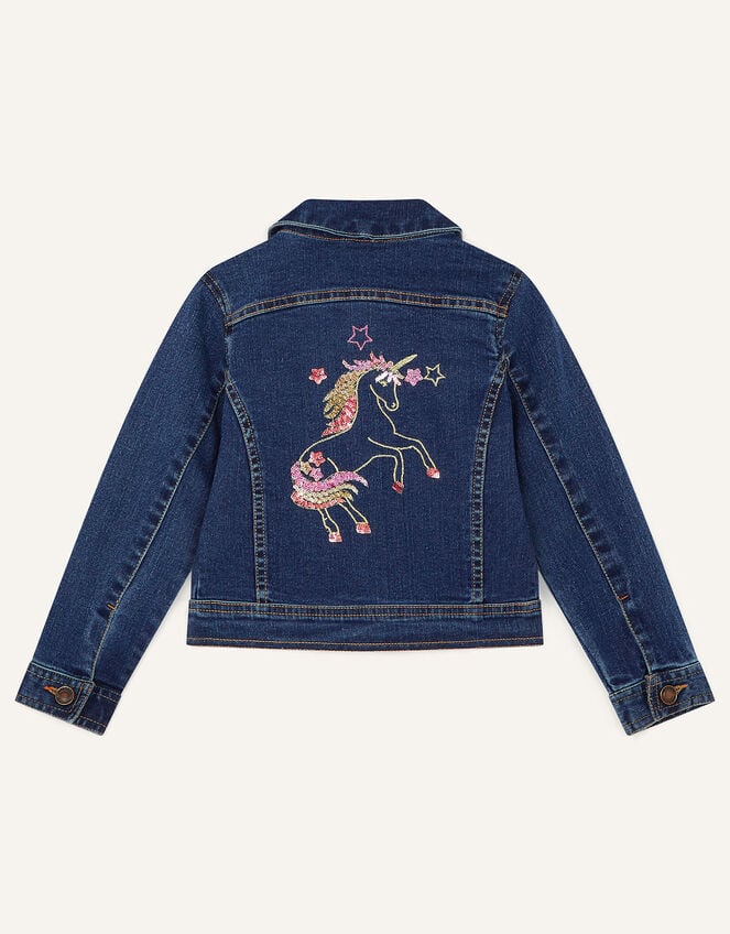 Unicorn Denim Jacket, Blue (BLUE), large