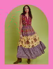 Maison Hotel Eugenie Mixed Print Maxi Dress, Multi (MULTI), large