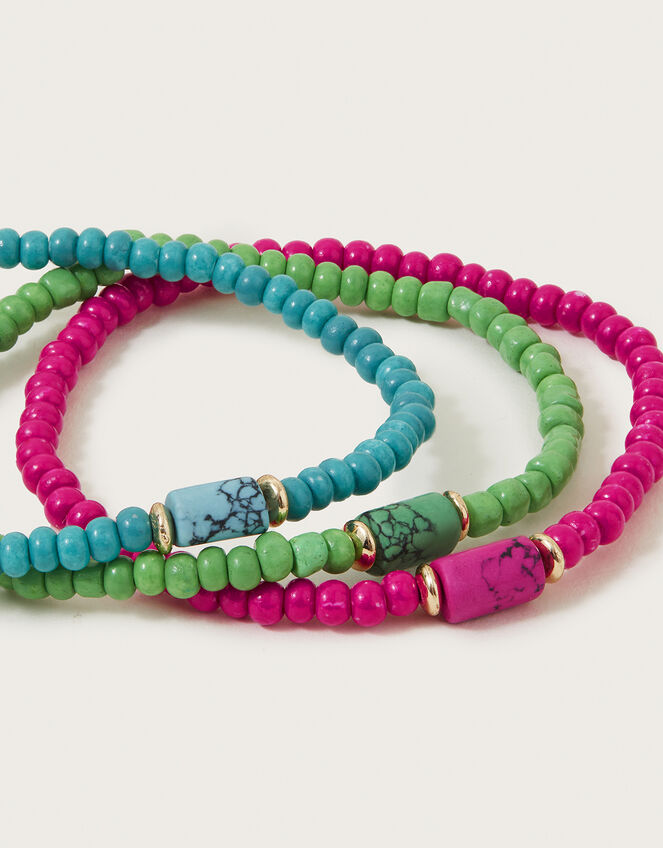 Beaded Bracelets Set of Three, , large