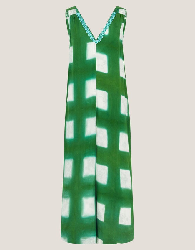 Halia Check Jumpsuit, Green (GREEN), large