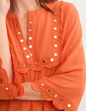 Maddie Mirror Midi Kaftan, Orange (ORANGE), large