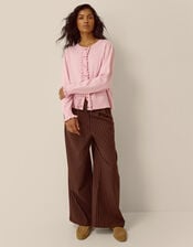 Ruby Frill Cardigan, Pink (PINK), large