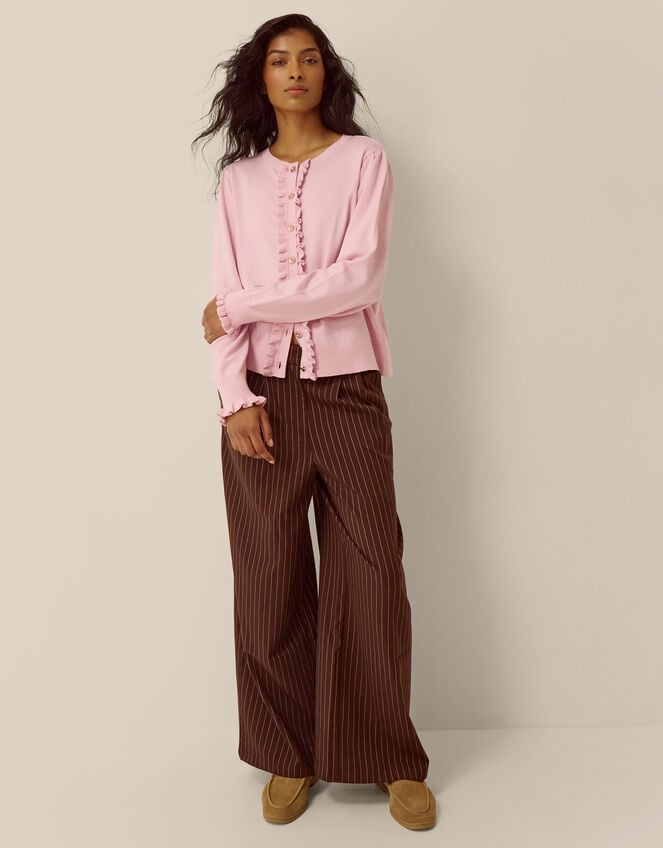 Ruby Frill Cardigan, Pink (PINK), large