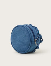 Round Denim Flower Bag, , large