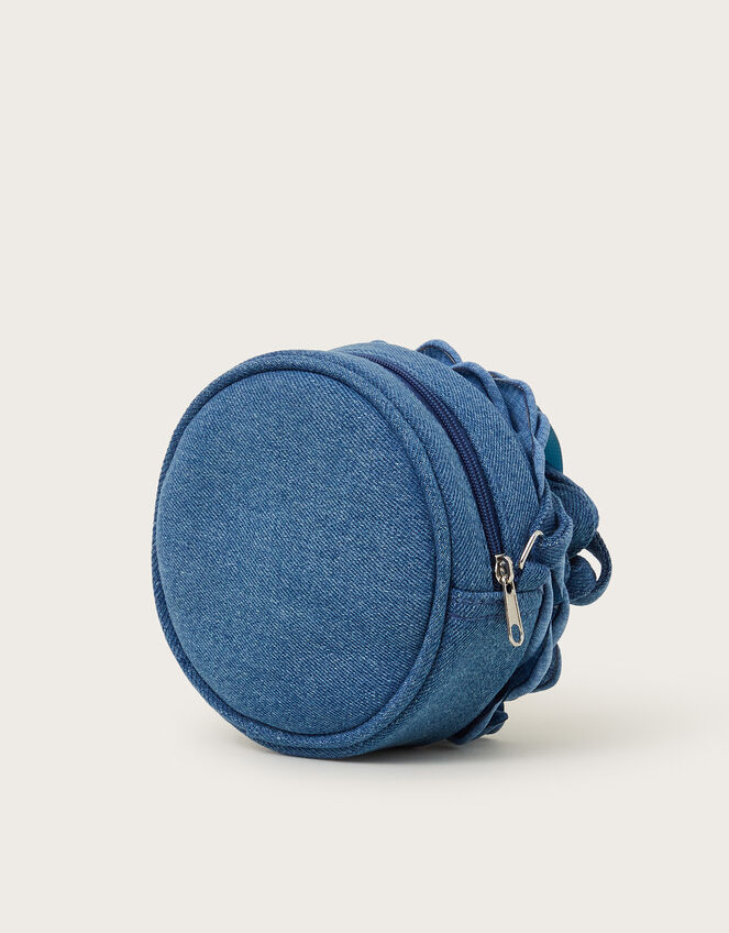 Round Denim Flower Bag, , large