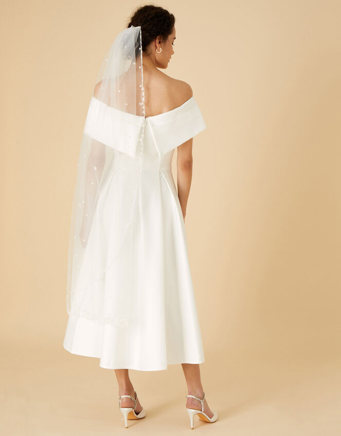 Miranda Bardot Bridal Midi Dress, Ivory (IVORY), large