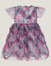 Baby Roma Peony Ruffle Party Dress, Purple (LILAC), large