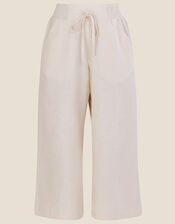 Pull On Trousers in Linen Blend, Natural (STONE), large