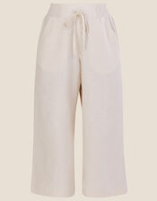 Pull On Trousers in Linen Blend, Natural (STONE), large