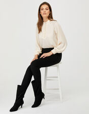 Jane Satin Blouse, Pink (BLUSH), large