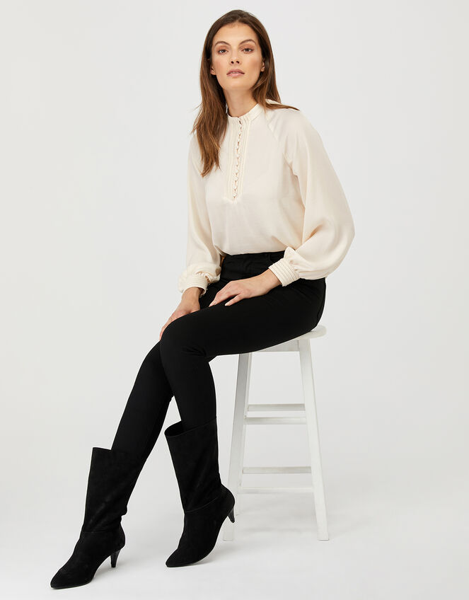 Jane Satin Blouse, Pink (BLUSH), large