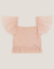 Olene Pleat Tulle Top, Pink (PALE PINK), large