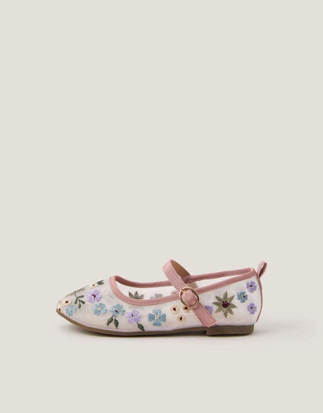 Floral Embroidered Ballerina Flats, Multi (MULTI), large