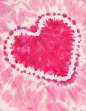 Heart Tie Dye T-Shirt, Pink (PINK), large