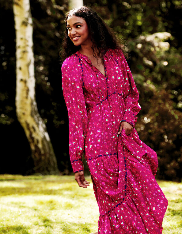 Sara Animal Print Dress, Pink (PINK), large
