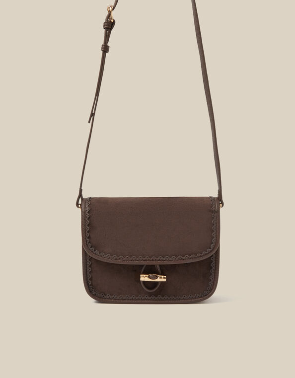 Amy Faux Suede Crossbody Bag, , large
