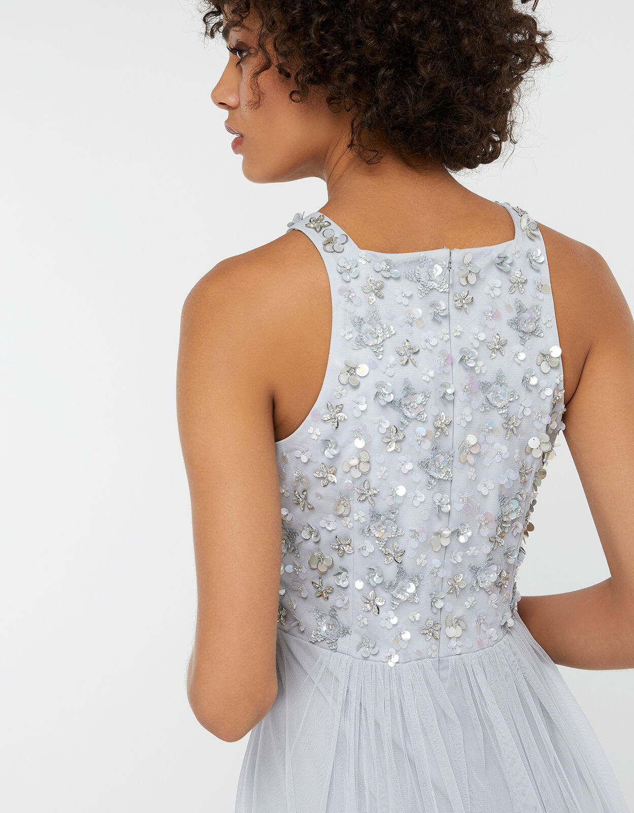 constance sequin embellished maxi bridesmaid dress