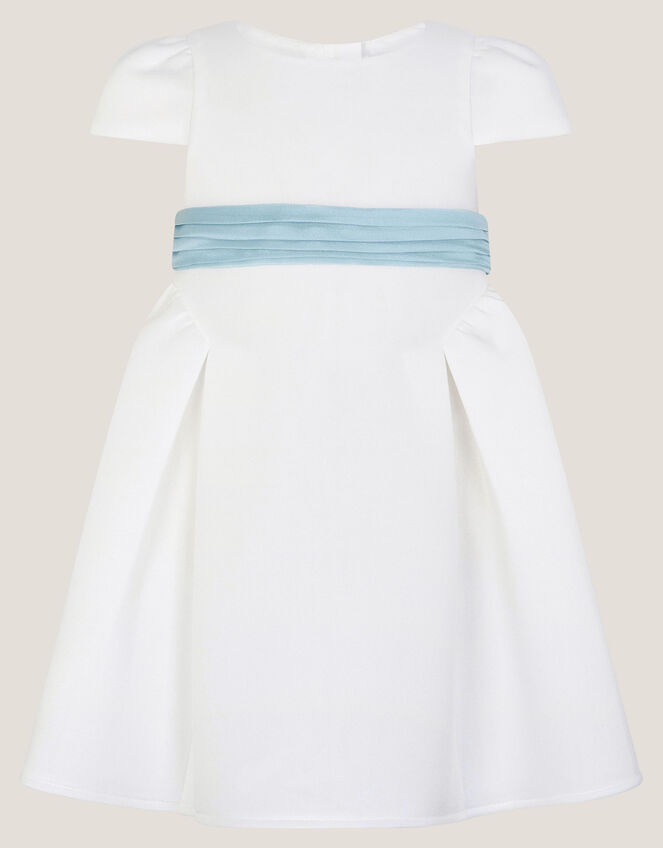 Polly Cap Sleeve Bow Party Dress, Ivory (IVORY), large