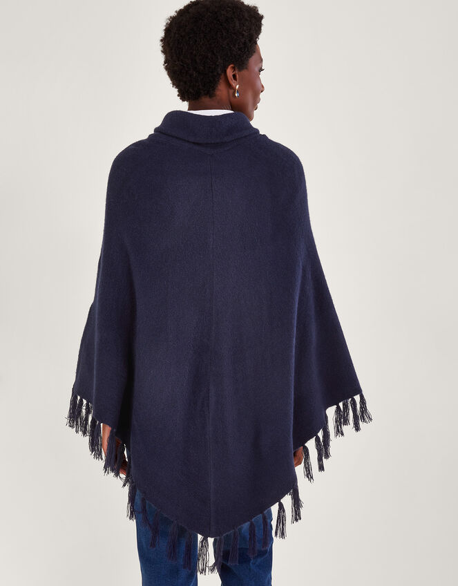 Shawl Neck Poncho, , large