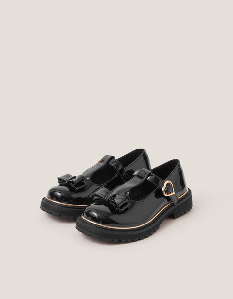 Bow Patent Mary Jane Brogues, Black (BLACK), large