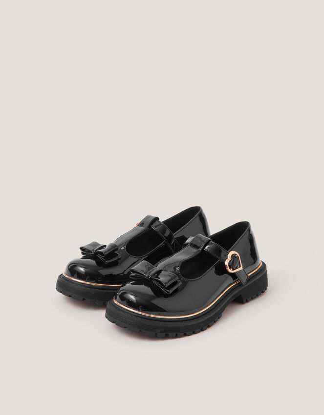 Bow Patent Mary Jane Brogues, Black (BLACK), large