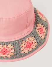Crochet Bucket Hat, Multi (MULTI), large
