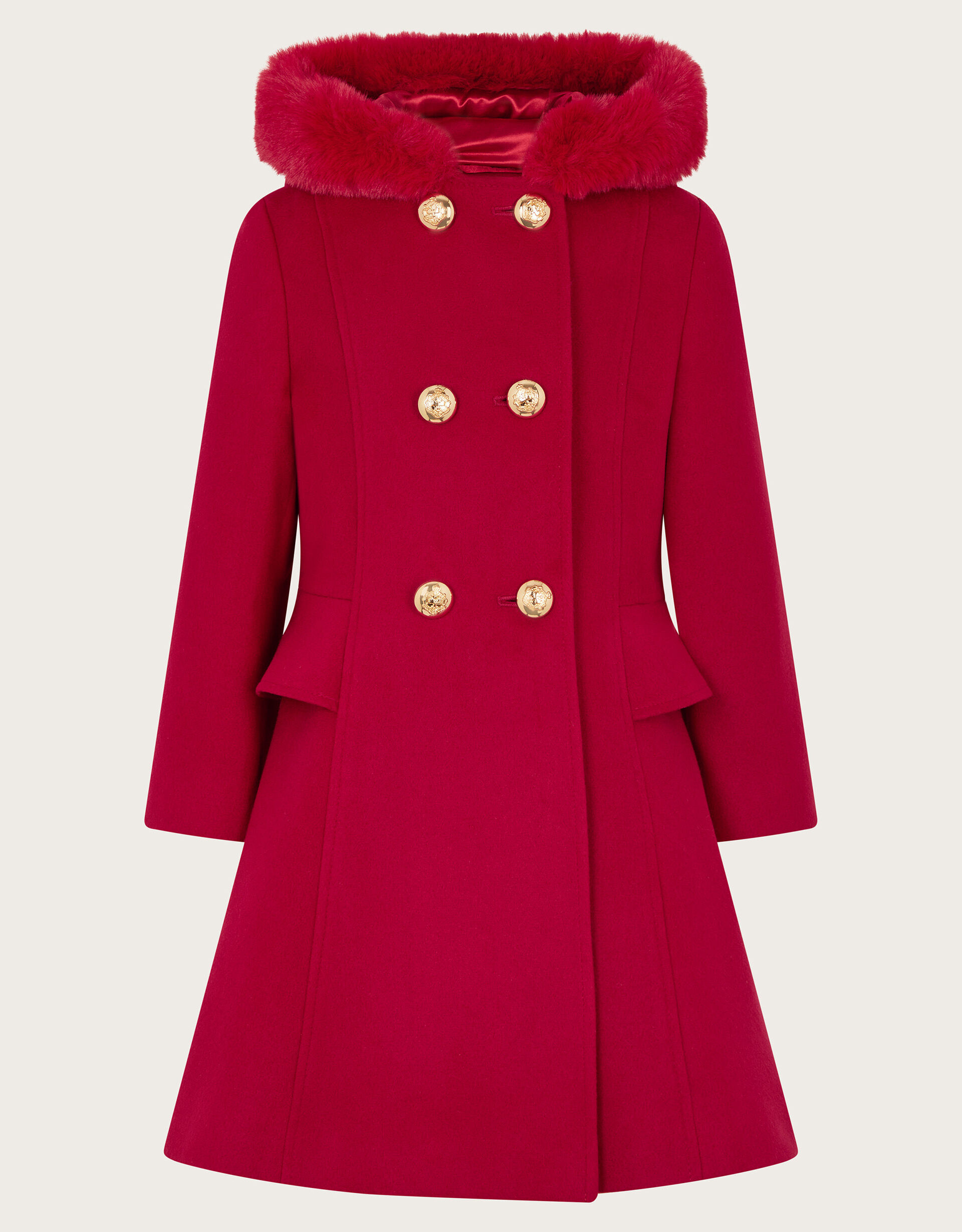 Red hooded coat ladies cheap
