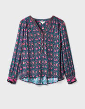 East Lyza Floral Top, Teal (TEAL), large