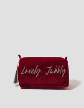Lovely Jubbly Velvet Make Up Bag, , large