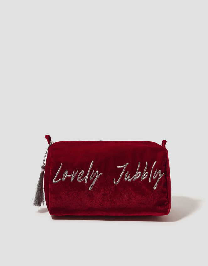 Lovely Jubbly Velvet Make Up Bag, , large